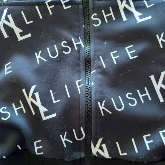 Kush Life Black Zip Hoodie Size L - Picture 11 of 11